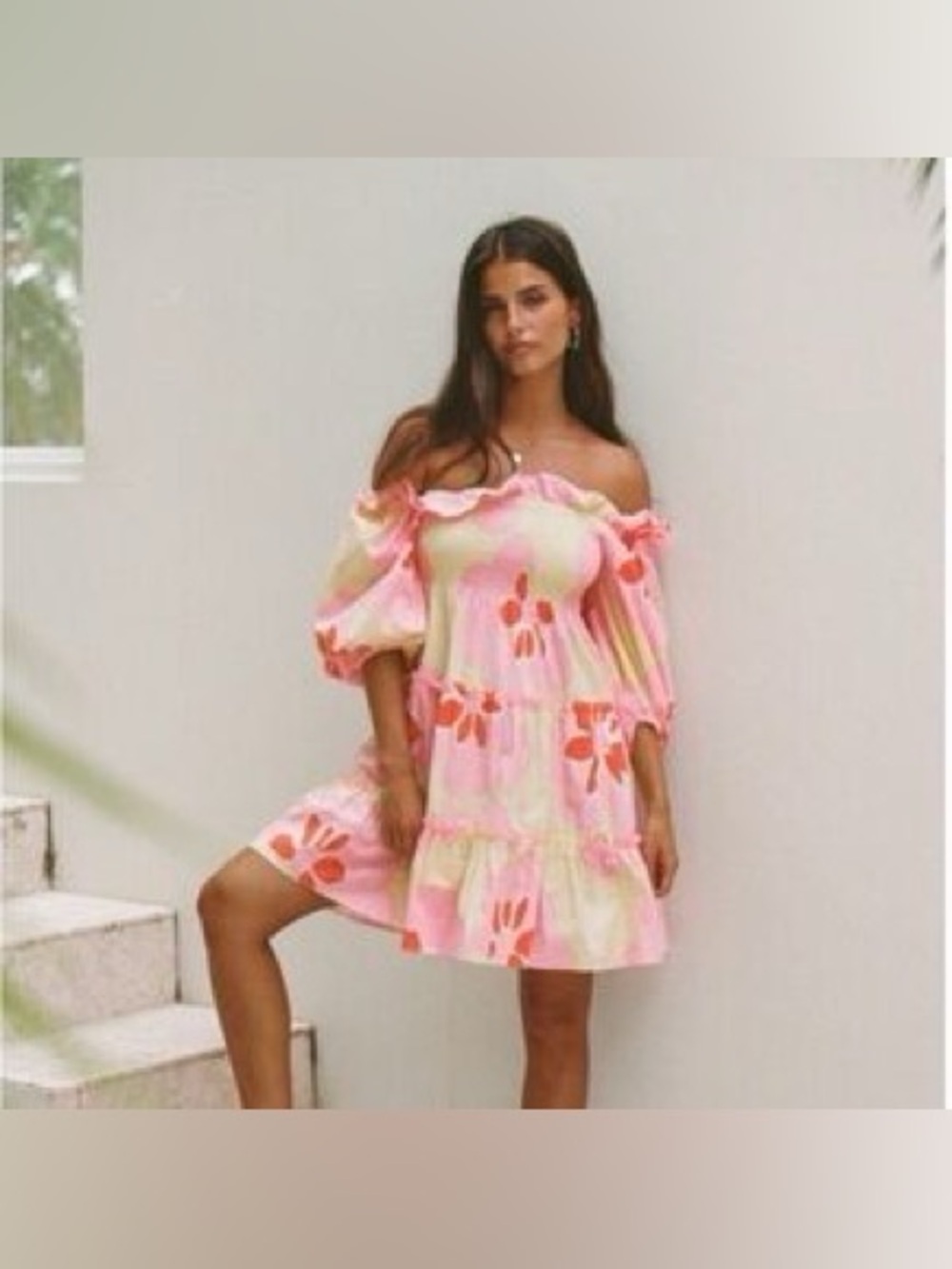 SABO Off the Shoulder Floral Sundress Size 4